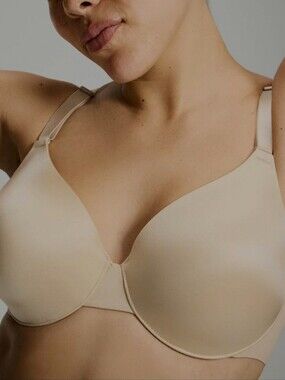 SOMA Vanishing Back Full Coverage Bra 36G Beige Neutral Lined Underwire Adjust